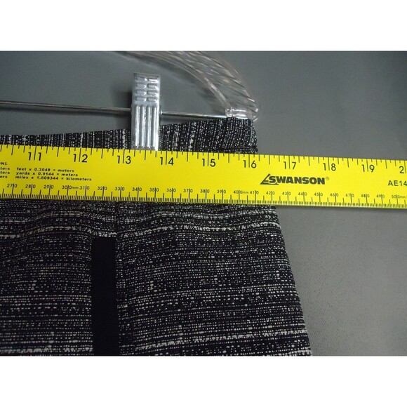 Ann Taylor Loft Outlet Pencil Skirt Black/White Print Zip W/Pockets Lined Size 8 - Picture 6 of 9